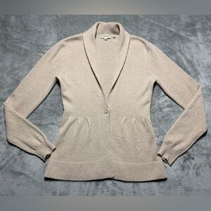 Repeat 100% Cashmere Cardigan Sweater Women’s S Beige Button Collar Preppy